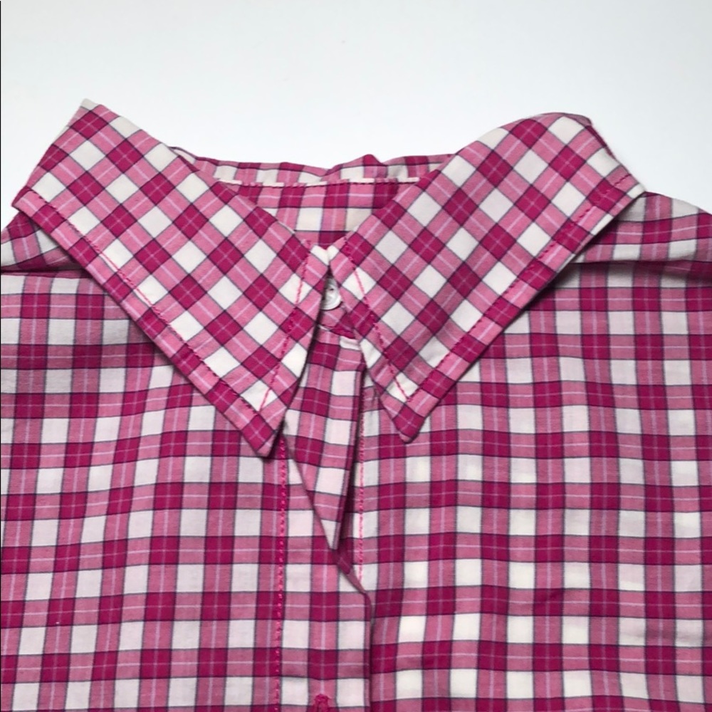 Lands’ End Pink Checkered Shirt